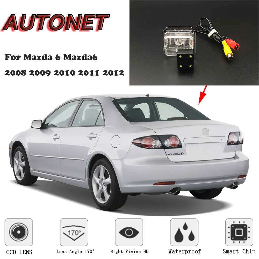 

AUTONET HD Night Vision Backup Rear View camera For Mazda 6 Mazda6 2008 2009 2010 2011 2012 CCD/license plate Camera or Bracket