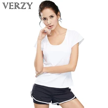 VERZY Новое поступление Для Женщин Йога Комплект 2 шт. комплекты 3 цвета твердых природных красочные дышащий Фитнес нейлон футболка+ шорты костюм