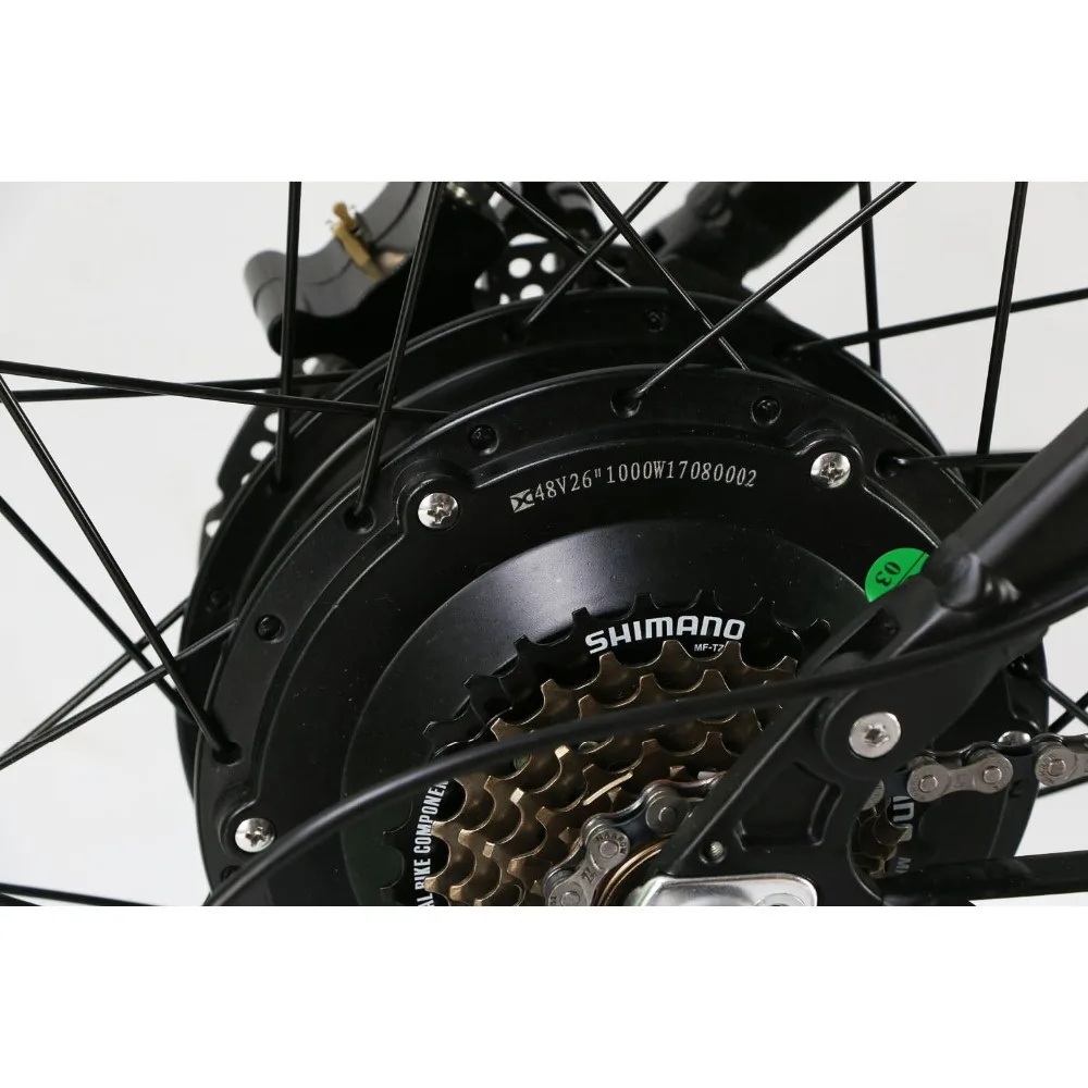 Flash Deal Cyrusher XF800 1000W 48V Electric Bike Full Suspension frame 7 Speeds widewheel road Bike outdoor smart speedometer Ebike 4