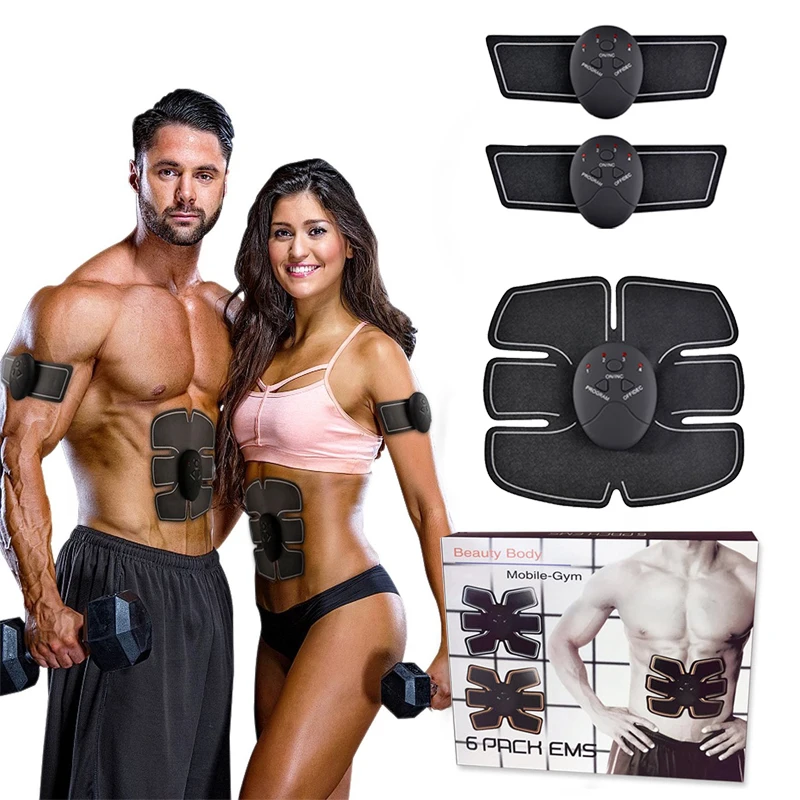 Six Pack EMS Abdominal Muscle Training Device,Wireless Fitness Massager Belt