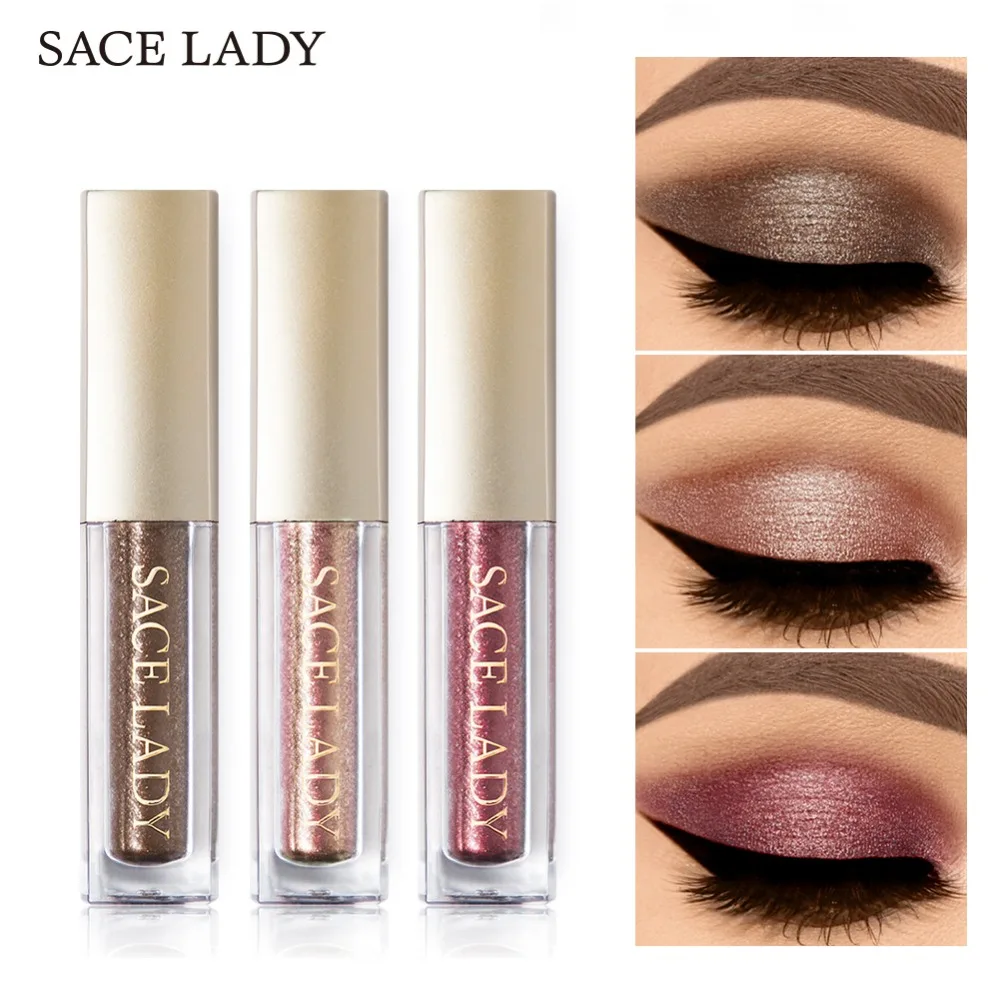 

SACE LADY 10 Colors Liquid Eye shadow Makeup Set Glitter Eyeshadow Illuminator Make Up Eye Highlighter Cream Shimmer Cosmetic