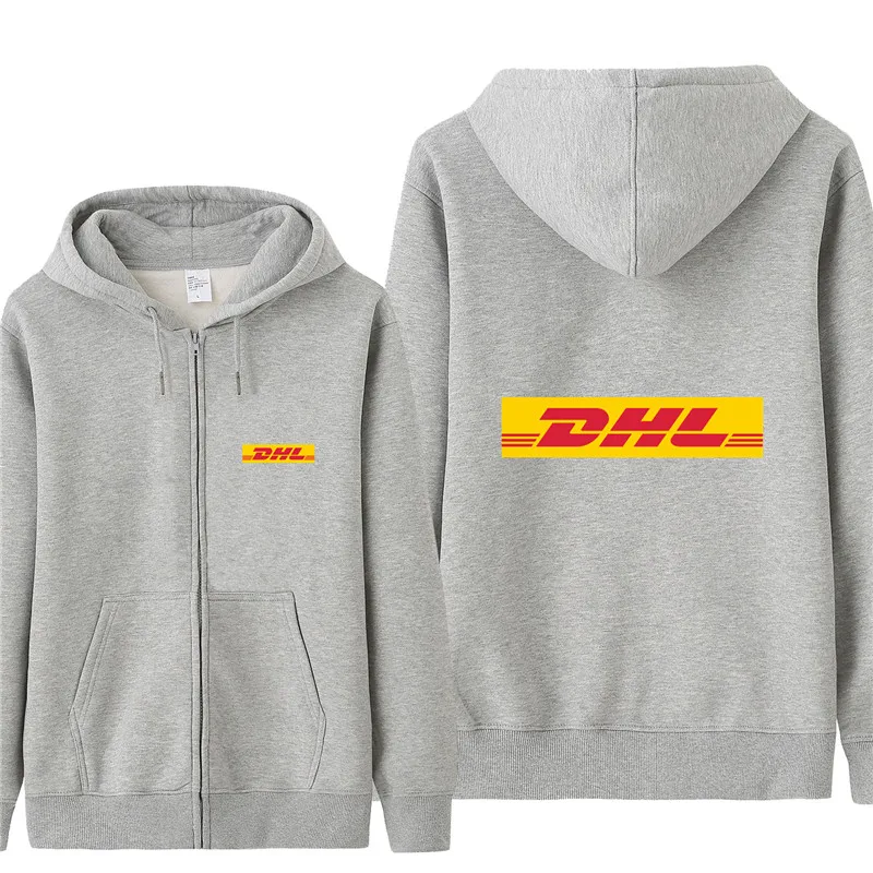 Новая DHL толстовка с капюшоном для мужчин осеннее пальто пуловер флисовая куртка унисекс Мужские DHL толстовки HS-058