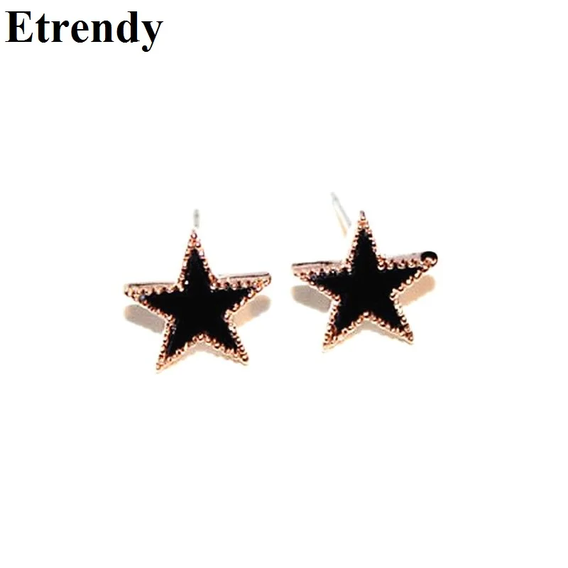Cute Black Star Stud Earrings For Women And S Bijoux New Fashion Cute Black Star Stud Earrings For Women And S Bijoux New Fashion Jewelry Christmas Gift All Match Casual In From