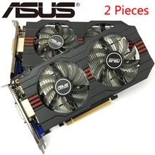 ASUS 2 штуки видеокарты GTX 750 Ti 2 Гб 128 бит GDDR5 видеокарты для nVIDIA Geforce GTX 750Ti используются VGA карты Hdmi Dvi