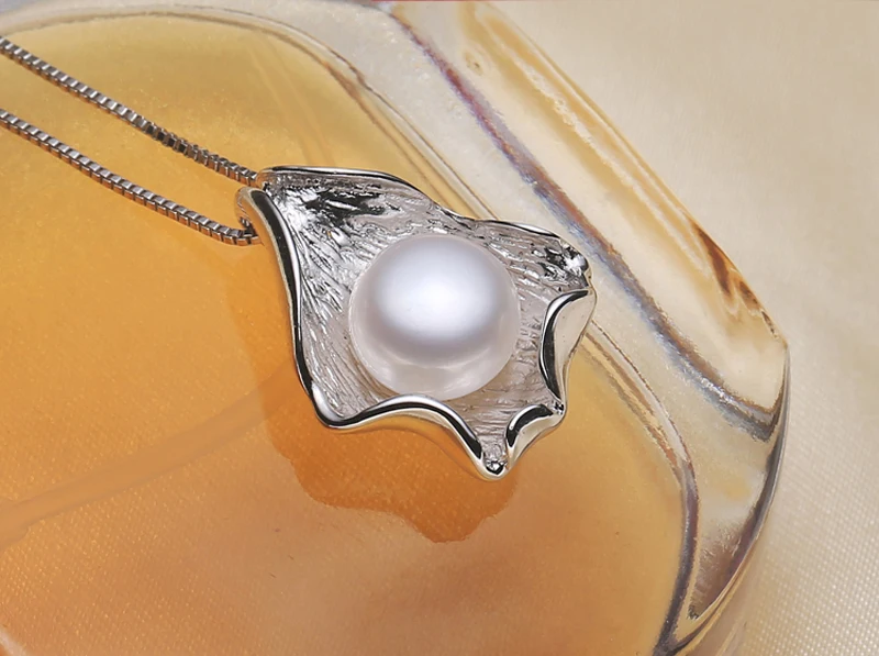 Fashion Pearl Pendant 925 Sterling Silver Jewelry For Women Natural Freshwater Pearl Seashell shape pearl Pendants