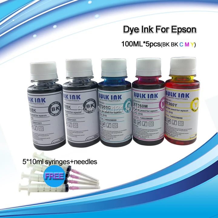 500ml dye refilling ink bottles for EPSON XP 600 XP 610 XP 700 XP 800