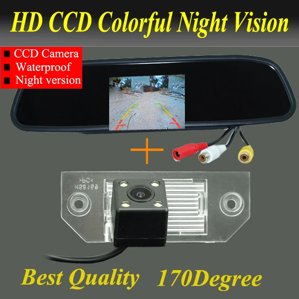 2 в 1 HD 4," 800*480 Зеркало монитор+ HD CCD парковочная камера для Ford Focus Sedan(2)(3)/08/10 для Фокус ночное видение Цвет