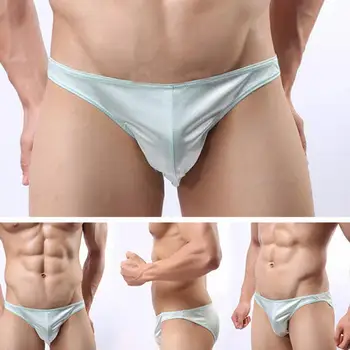 

1 Pcs Men's Briefs Soft Breathable Silk Sexy Underwear Men's Hot Hips Up Transparent Jockstrap Sexy Colorful Undies Cueca