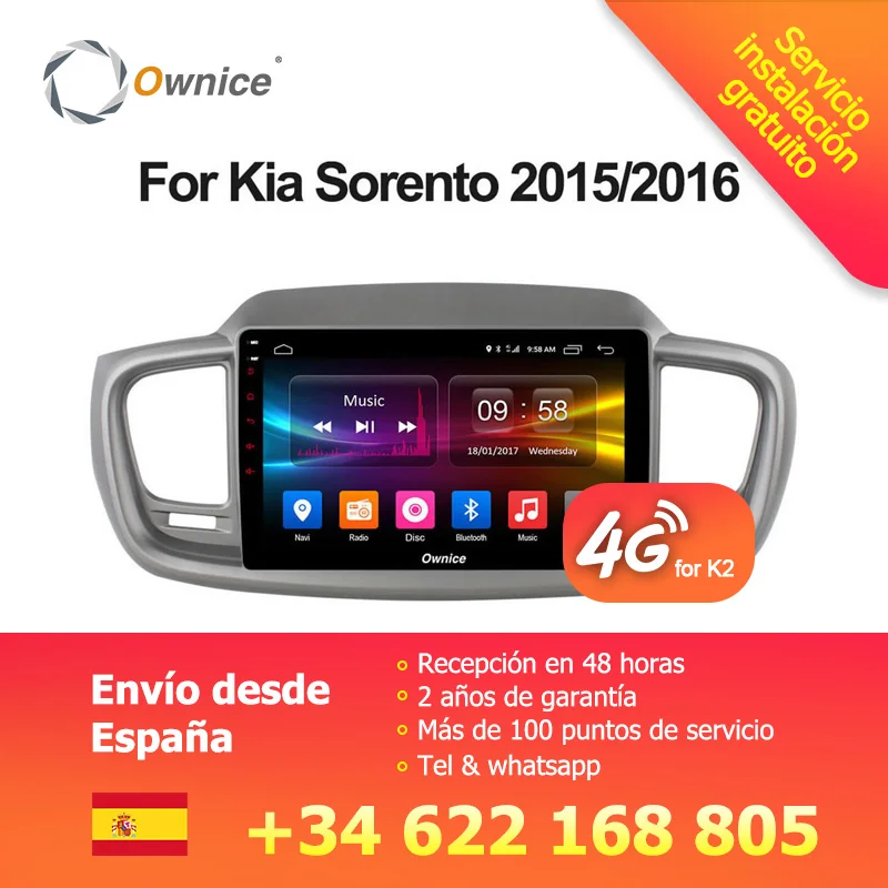

Ownice K1 K2 Octa Core 10.1" Android 8.1 Car DVD Player for Kia Sorento 2015 2016 stereo 4G sim card radio gps heat units