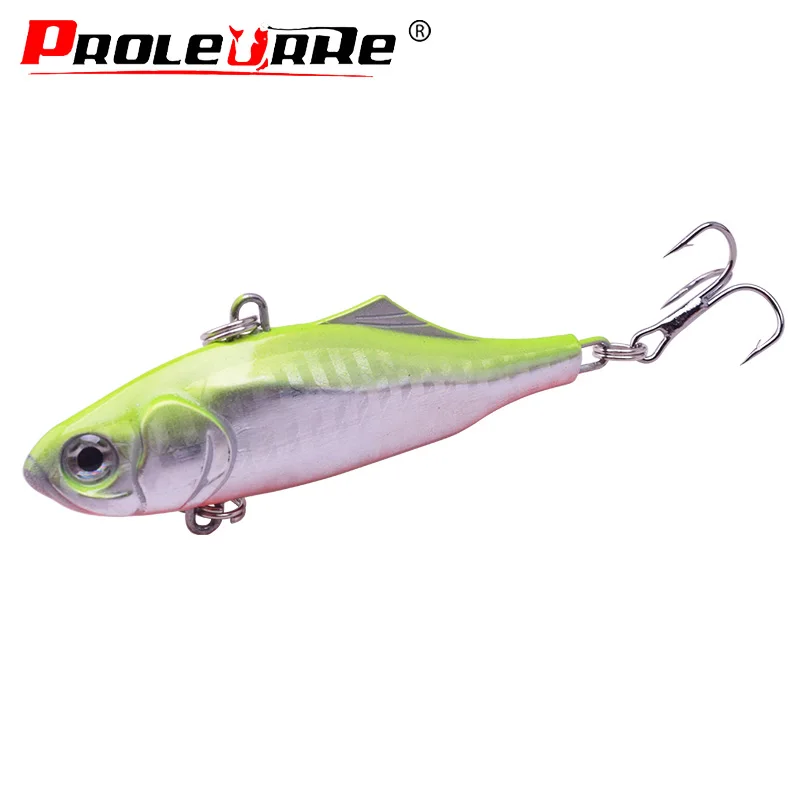5pcs Colorful Metal VIB Ice Sea Fishing Boinic Bait Vibration Lure Feather Hook