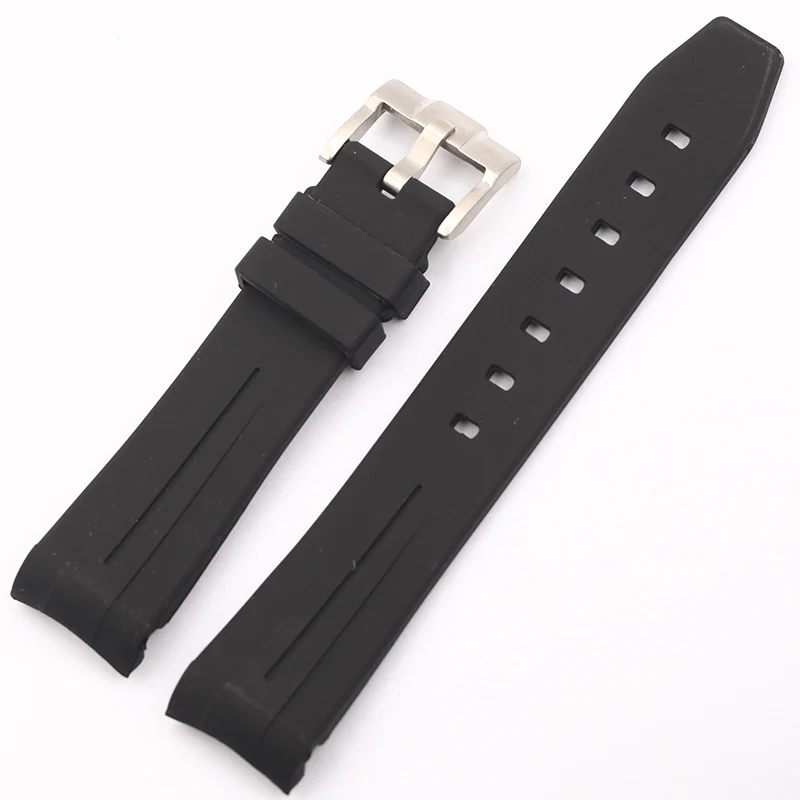 Plus Strap Rubber Waterproof Man Watchband Individuality Colorful Strap For 20MM Submariner Watch Stainless Steel Pin Watchstrap