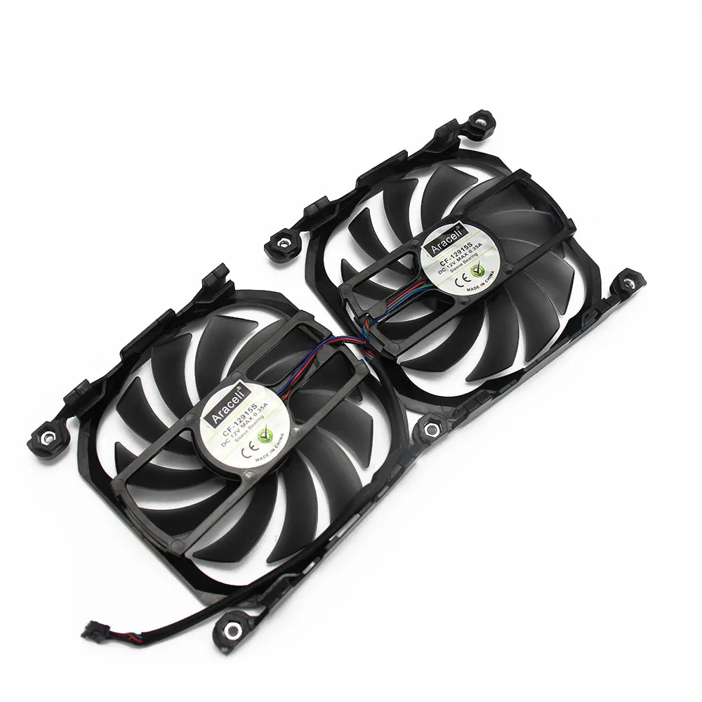2pcs/lot 4Pin CF 12915S GPU Cooler Fan For INNO3D GTX 1080 Ti 1070 Ti 1060 X2 V2 Graphics Video Cards Cooling as Replacement