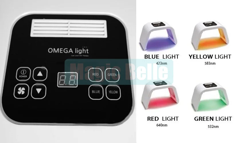 CE сертифицировано 7 цветов Omega свет ФДТ светодиодный источник света маска для омоложения кожи