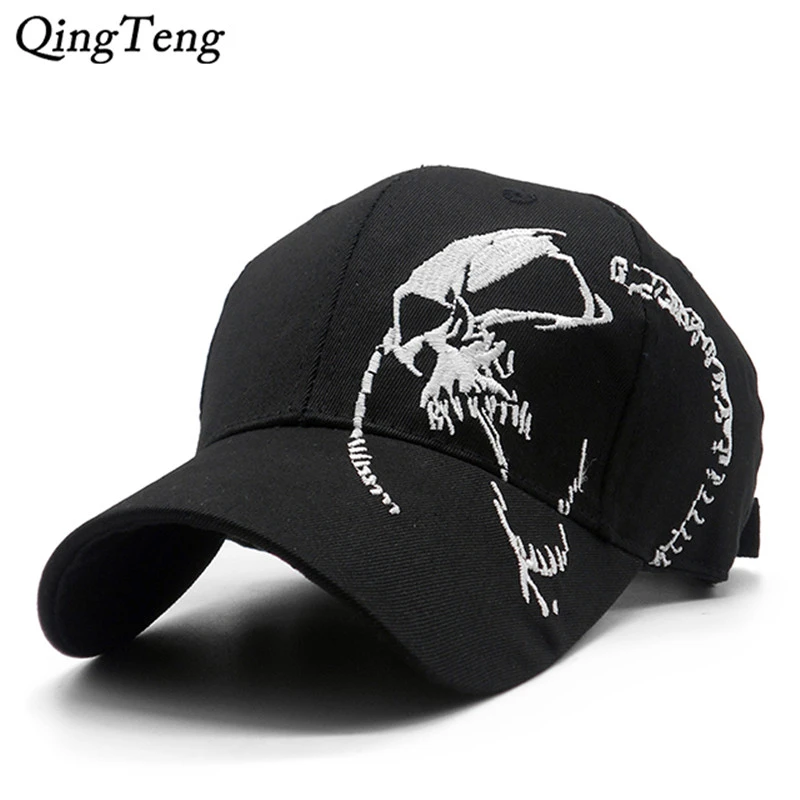 Custom Snapback Hats for Men & Women Black Cowboy Hat Skull Embroidery Cotton 