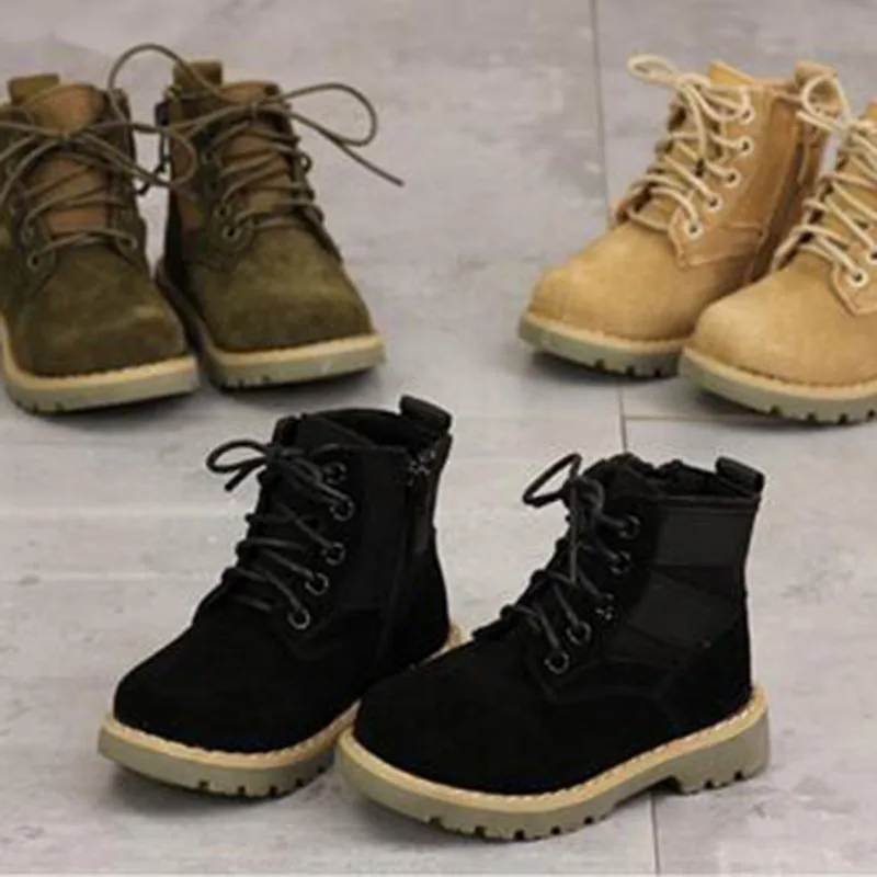 

Spring Autumn Ankle Boots Suede Leather Casual Flats Shoes Round Toe Patchwork Zipper Design Non-slippery Fashion Spring Boots