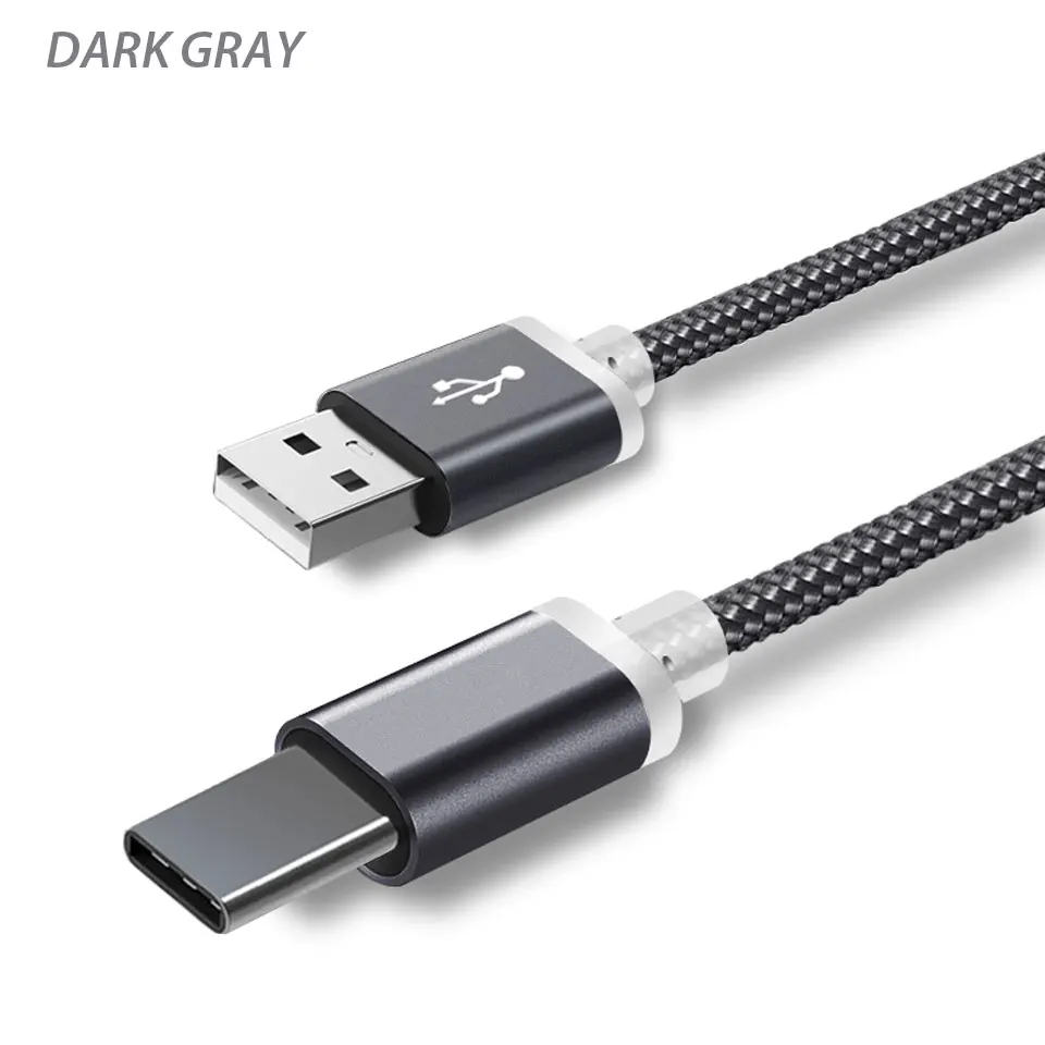 25 см короткий кабель длиной 2/3 м 10 мм usb type C USB-C type-C кабель для быстрой зарядки для Blackview bv9600 Pro Oukitel Doogee зарядное устройство - Цвет: dark gray