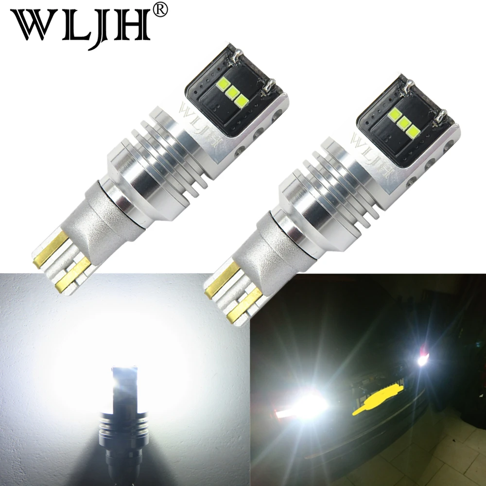 

WLJH 2x W16W T15 LED Bulbs Backup Light 921 LED Bulbs Car Reverse lamp LED Tail Turn Signal Lamp for Hyundai Accent 2003-2015