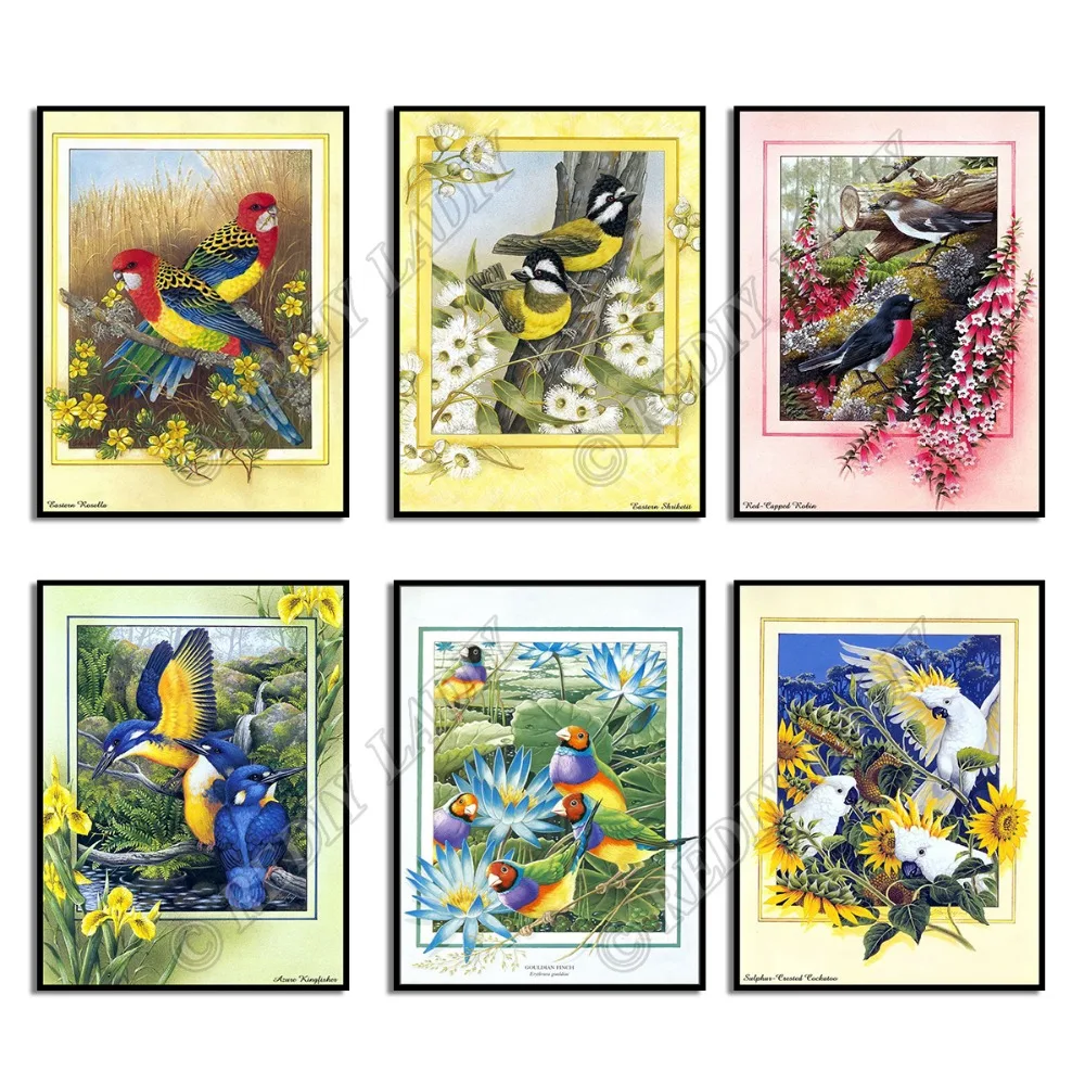 

Full Square / Round Diamond Painting Crystal Mosaic Pattern Birds of Love Diamond Art Beaded Cross Stitch Pixel Hobby & Crafts