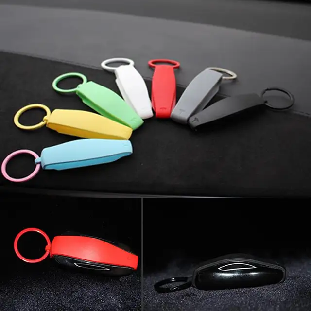 Tesla Model X S Smart Key Fob Cover Case Protector Keychain Creative Pendant Protective Cover Car Key Cover For Tesla Model X S