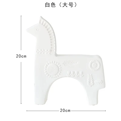 الحديث بسيط الفروسية الحصان الإبداعية السيراميك الحرف التماثيل زخرفة المنزل غرفة المعيشة الأثاث خزانة الأطفال يموت
