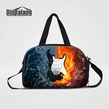 Мужские и женские дорожные сумки Dispalang, багажная сумка с принтами пламени, дорожная сумка, отделение для обуви, сумка для путешествий на выходные, дорожная сумка