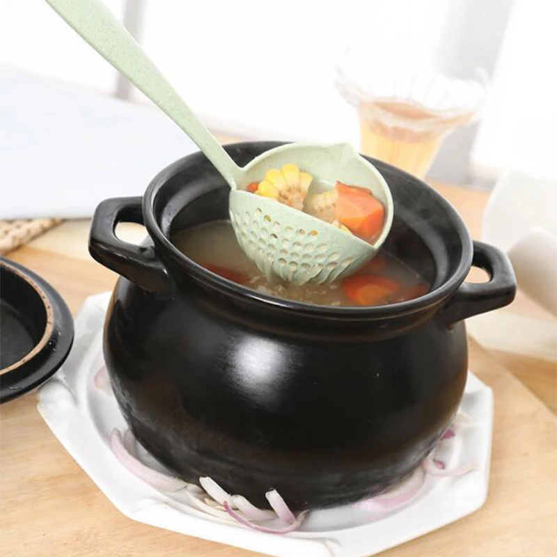 

Soup Spoon Colander 2-in-1 Kitchen Plastic Spoon Soup Tableware Dinnerware Kitchen Accessories Cooking Tools Soeplepel