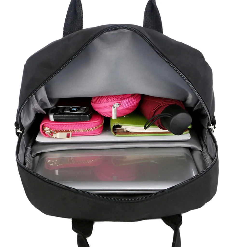 Модный рюкзак из водонепроницаемого нейлона с мягкой ручкой, Одноцветный, с несколькими карманами, для путешествий, на молнии, Mochila Feminina Sac A Dos, школьные сумки# L10