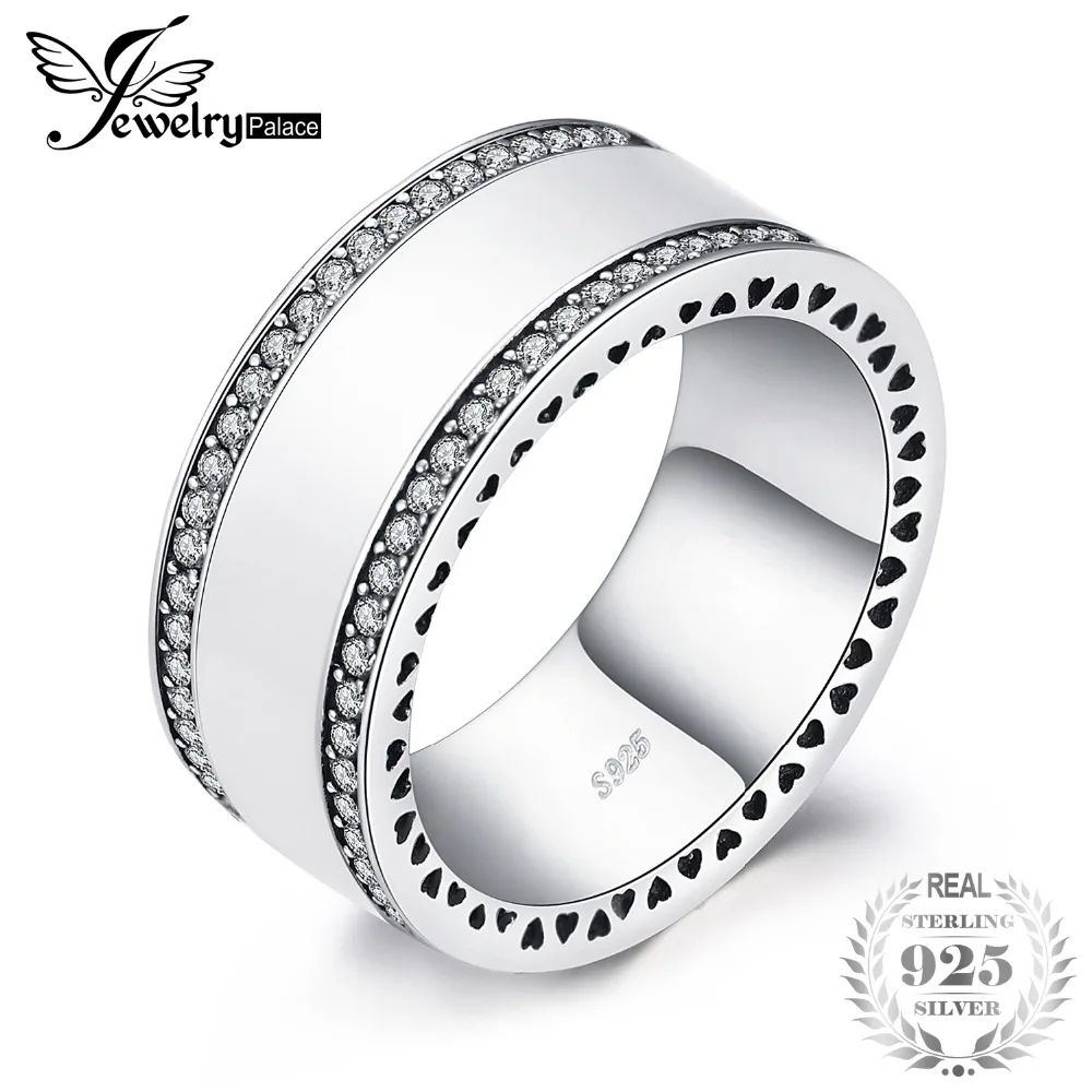 

Jewelrypalace 925 Sterling Silver Pearlescent Heart Statement Rings For Women Trendy Jewerly Gifts For Best Friends New Hot Sale