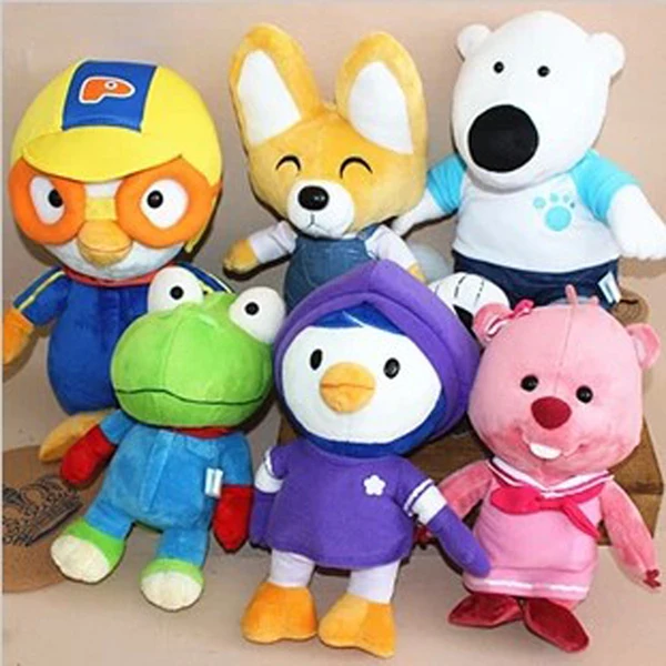 6 шт./партия Kawaii Hot Korea Pororo маленькая мягкая игрушка-Пингвин плюшевые игрушки Аниме Кукла Пороро и его друзья плюшевые игрушки мягкая игрушка