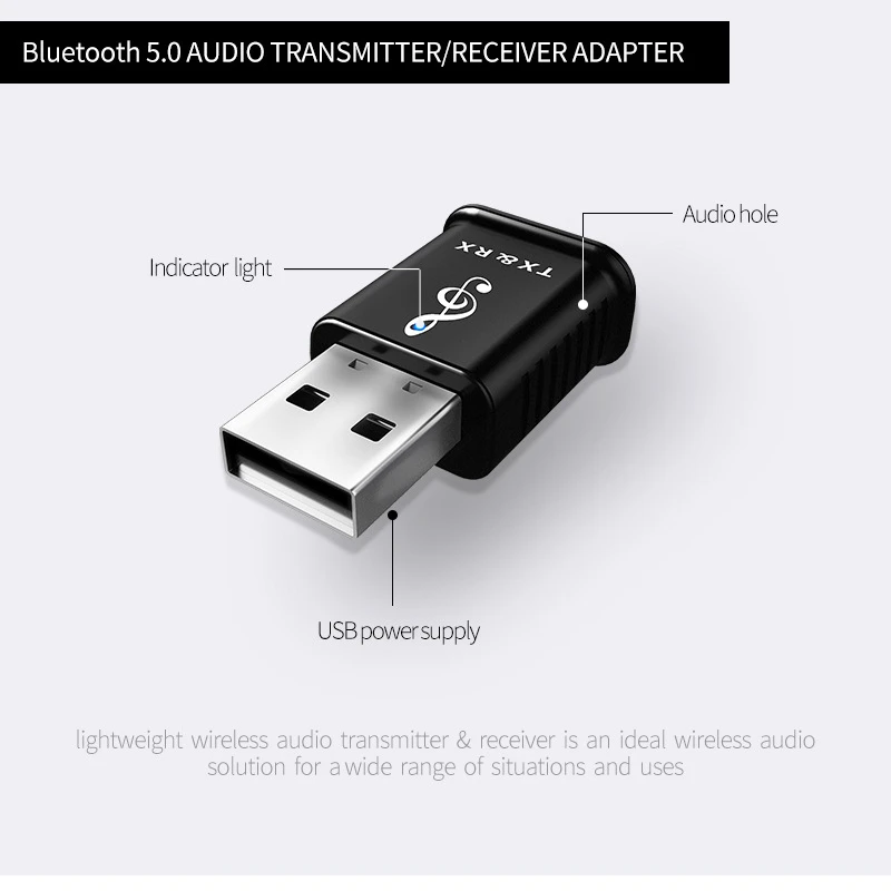 Приемник передатчик CALETOP Bluetooth 5 0 3 мм|Беспроводные адаптеры| |