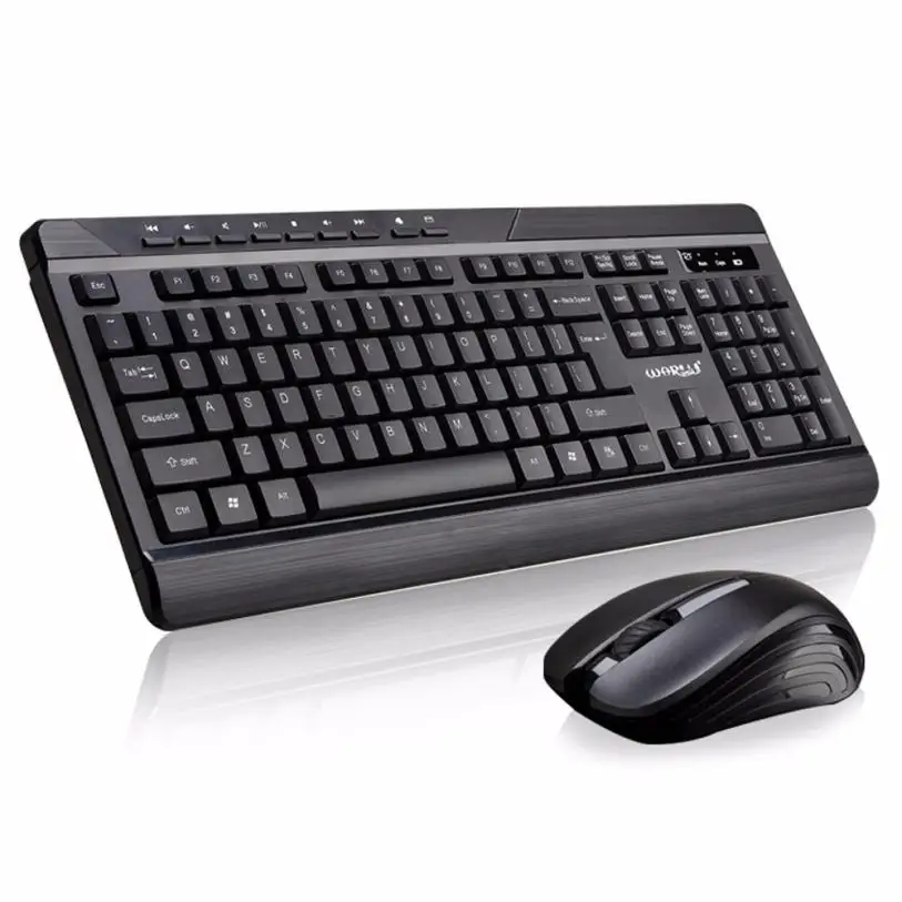

Gaming USB Wireless 2.4G Keyboard And Mouse Kit Set For PC Laptop Computer Accessories Mouse And Keyboard # T10