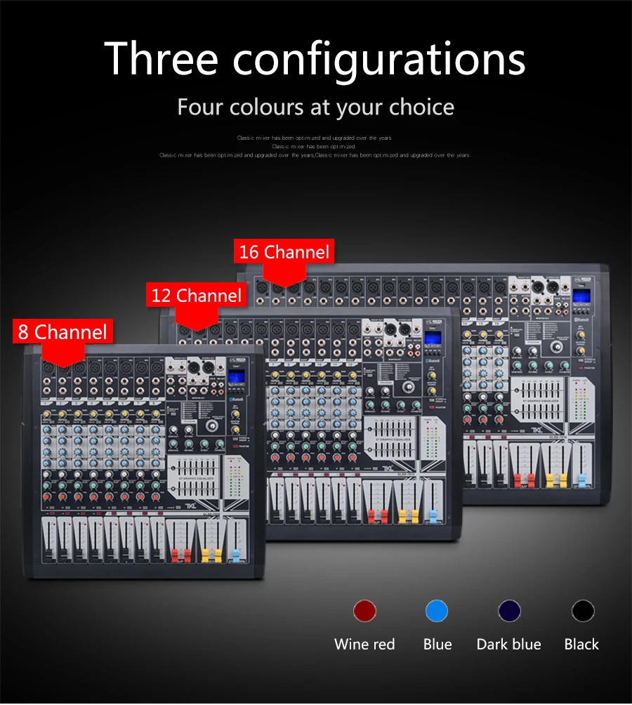 TKL GLSD 8 каналов 12 каналов 16 каналов Микшеры эффект процессоры реверберации цифровой микшер DJ устройство Bluetooth USB для сцены
