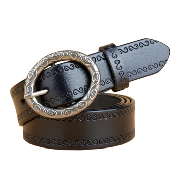 

Hot Sale New Famous Design Belt for Women Brand Luxury Genuine Leather Belts Women Retro Belts Waist Strap pin Buckle