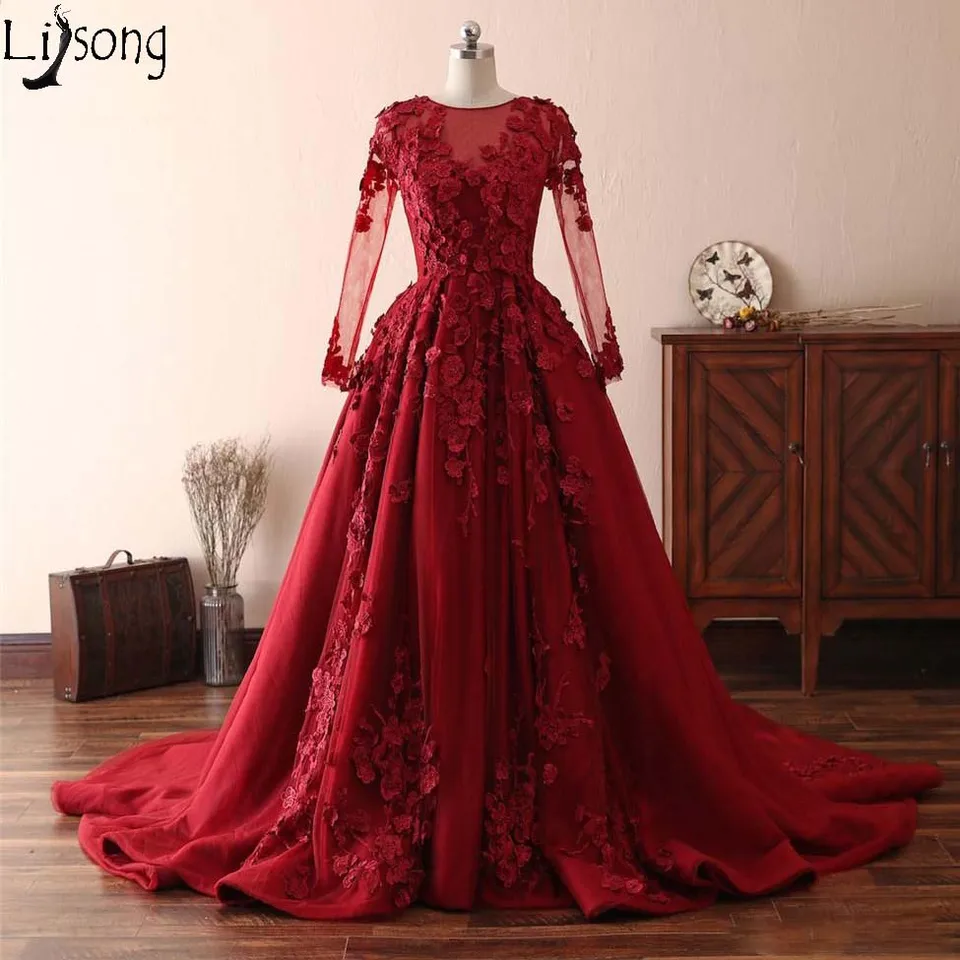 red long frocks for ladies