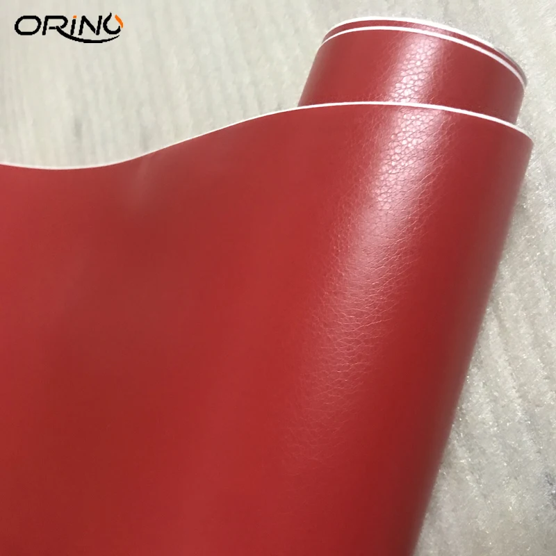 Red Leather Vinyl Film Sticker-3