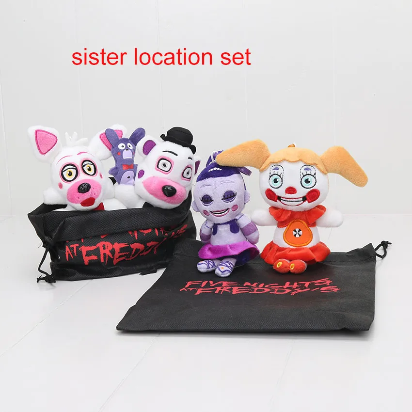 Najtaniej Nowy 14 cm koszmar pięć nocy w Freddy FNAF Fox niedźwiedź Bonnie zabawki pluszowe wisiorki breloki lalki z torba na prezent peluche