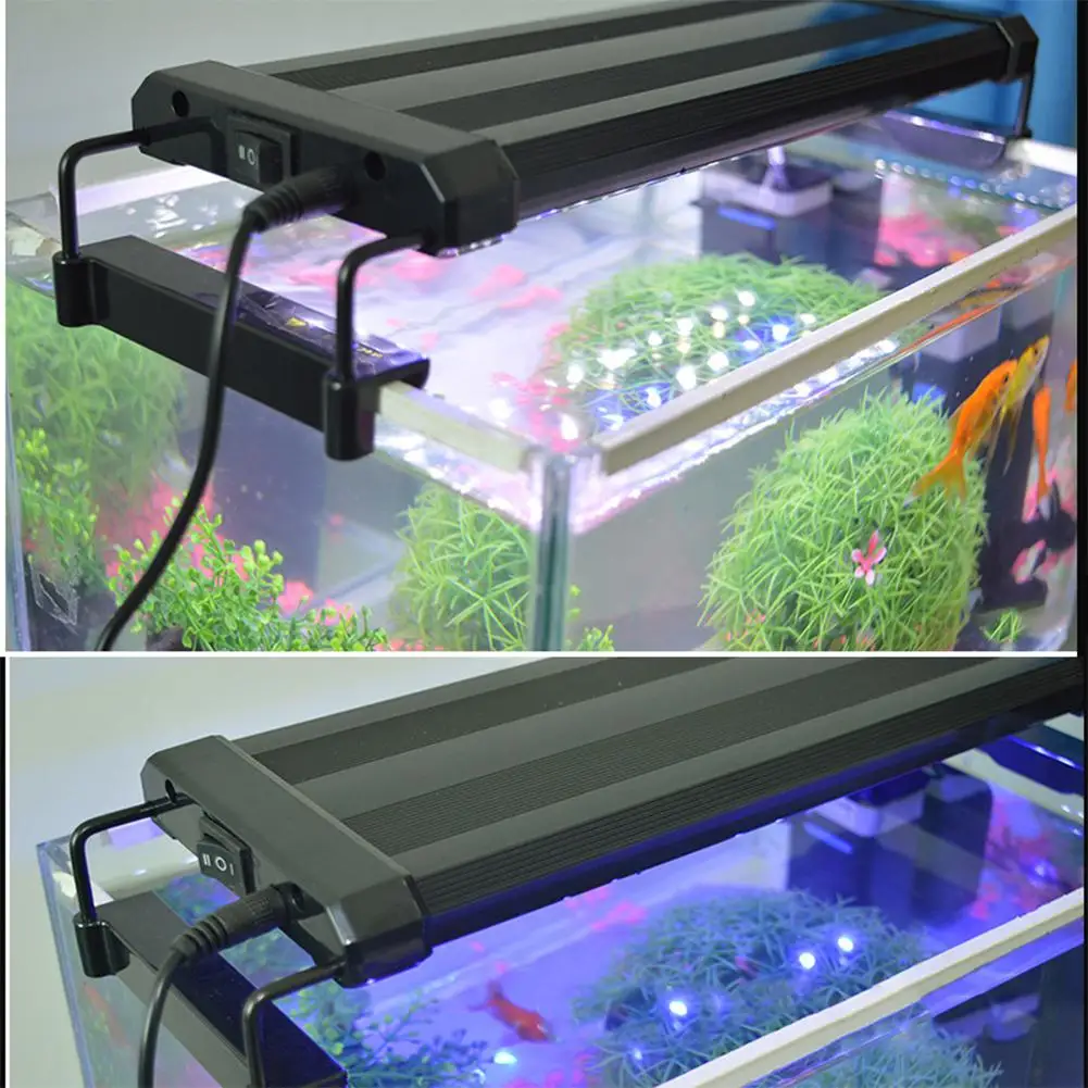 

LumiParty Ultrathin LED Aquarium Light Plant Fish Turtle Tank Lighting Lamp with Blue & White Lamplight Panel Light Decoration