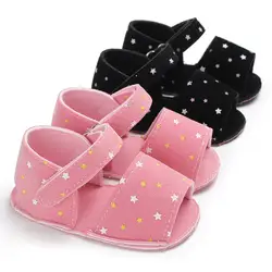 Летняя фланелевая обувь с мягкой подошвой для маленьких девочек 0-1 лет