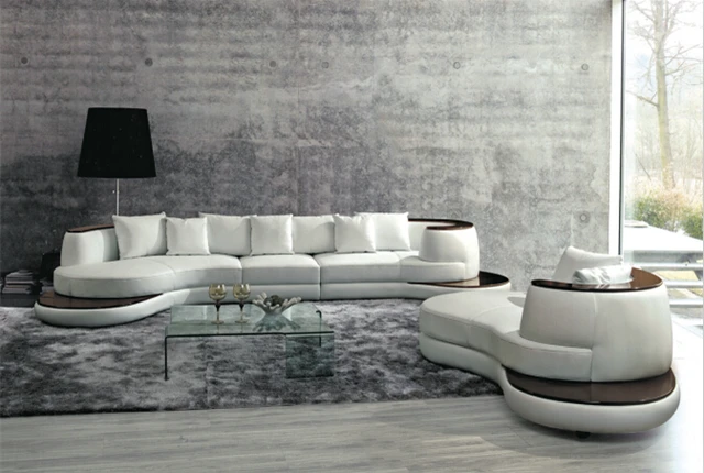 Divani per soggiorno con divano ad angolo in pelle per for Divani pelle moderni