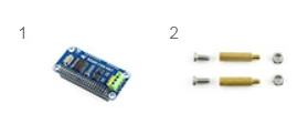 Waveshare RS485 CAN HAT для Raspberry Pi Zero/Zero W/Zero WH/2B/3B/3B+, встроенный CAN контроллер: MCP2515, 485 трансивер: SP3485