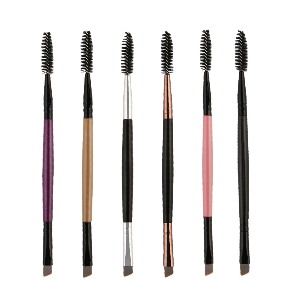 6 Styles Soft Double Ended Eyebrow Brush+Spiral Comb Eye Makeup Eyebrow