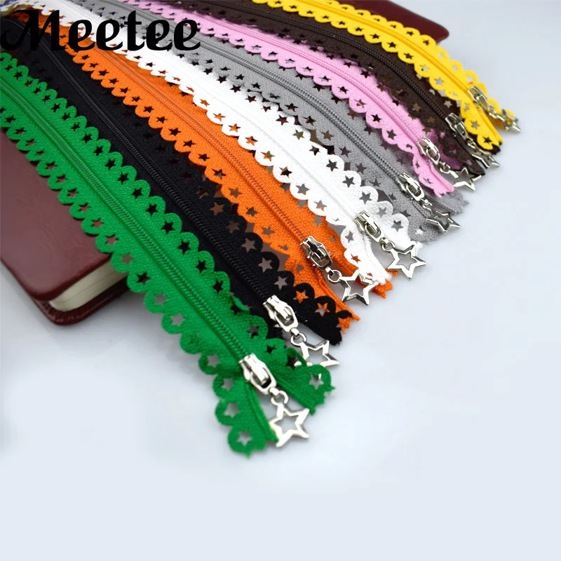 Buy 5Pcs 3 Star Lace Close End Nylon Zipper 25cm
