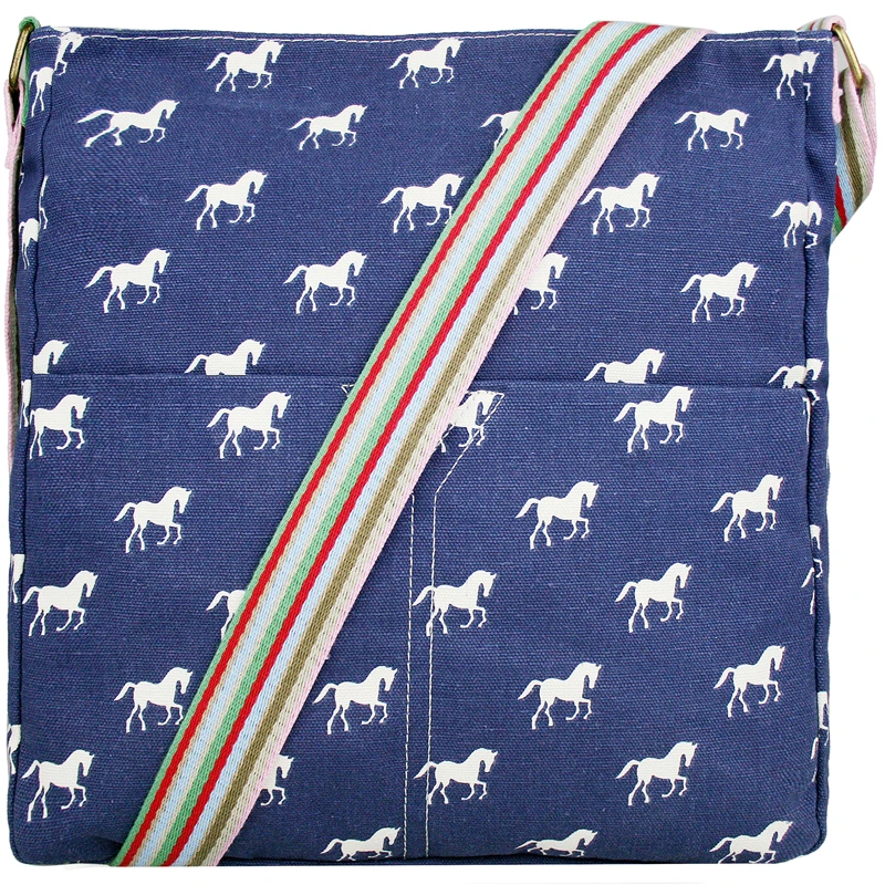 2016 Ladies girl horse print shoulder bag A4 notebook messenger bags