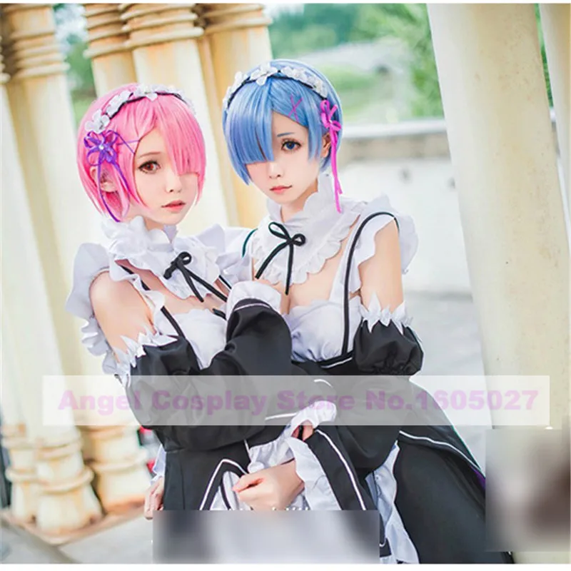 ReZero kara Hajimeru Isekai Seikatsu Rem Ram Maid Uniform Dress