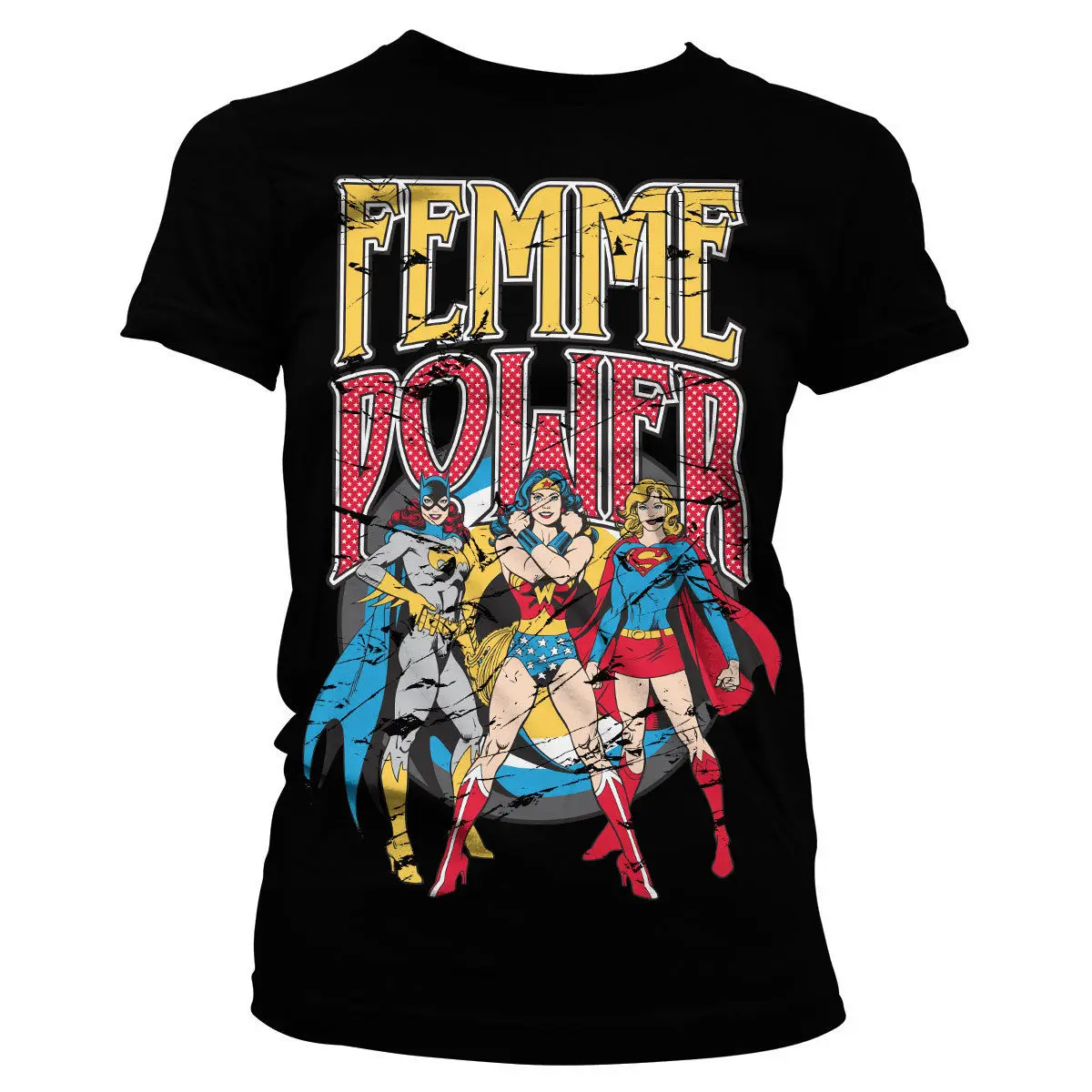 Официальная Лицензированная Wonder Woman-Femme power женская футболка S-XL размеров Единорог Брендовая женская футболка милые топы футболки