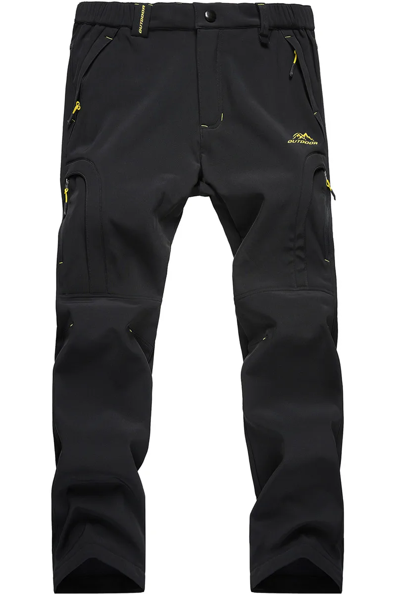 ZXQYH мужские брюки для занятий спортом на улице Мягкие Водонепроницаемые брюки в виде ракушки походные лыжные брюки для трекинга, альпинизма мужские флисовые термобрюки