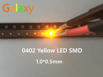 

500PCS SMD LED Chip Yellow 0402 (1005) Surface Mount SMT Beads Light Emitting Diode LED Lamp