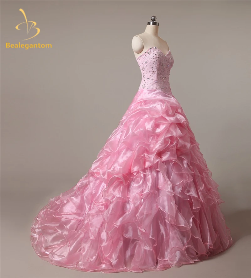 Bealegantom сток милое бальное платье с бисером и кристаллами 16 платьев Vestidos De 15 Anos QA1166