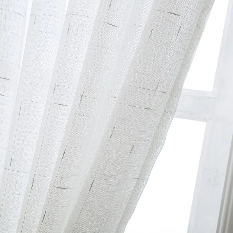 Последние элегантные европейские белые льняные занавески, тюлевые отвесные оконные занавески s для гостиной, панели, обработка окон Rideaux