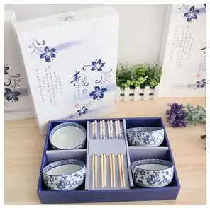 NHM 1 шт. креативная Подарочная чаша celadon фарфоровая посуда, комплект свадебных бизнес-подарков бытовой рисовой миски коробка - Цвет: 6